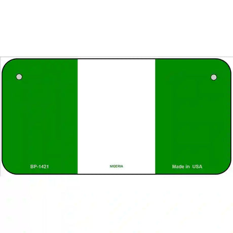 Nigeria Flag Metal Novelty License Plate 6" x 3" (BP)