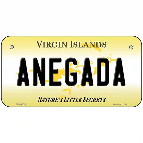 Virgin Islands Anegada Novelty Metal License Plate 6" x 3" (BP)