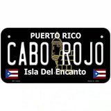 Cabo Rojo Puerto Rico Black Novelty Metal License Plate 6" x 3" (BP)