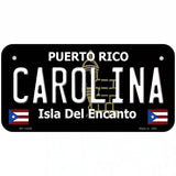 Carolina Puerto Rico Black Novelty Metal License Plate 6" x 3" (BP)