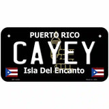 Cayey Puerto Rico Black Novelty Metal License Plate 6" x 3" (BP)