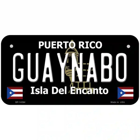 Guaynabo Puerto Rico Black Novelty Metal License Plate 6" x 3" (BP)