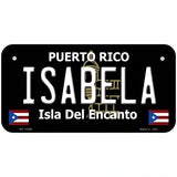 Isabela Puerto Rico Black Novelty Metal License Plate 6" x 3" (BP)