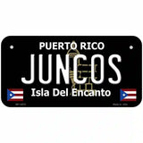 Juncos Puerto Rico Black Novelty Metal License Plate 6" x 3" (BP)