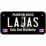 Lajas Puerto Rico Black Novelty Metal License Plate 6" x 3" (BP)