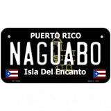 Naguabo Puerto Rico Black Novelty Metal License Plate 6" x 3" (BP)