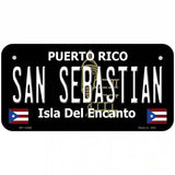 San Sebastian Puerto Rico Black Novelty Metal License Plate 6" x 3" (BP)