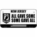 New Jersey POW MIA Some Gave All Novelty Metal License Plate 6" x 3" (BP)