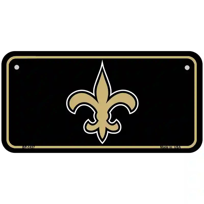 Fleur de lis Metal Novelty License Plate 6" x 3" (BP)