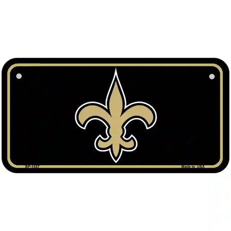 Fleur de lis Metal Novelty License Plate 6" x 3" (BP)