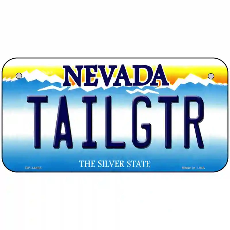 Tailgtr Nevada Novelty Metal License Plate 6" x 3" (BP)