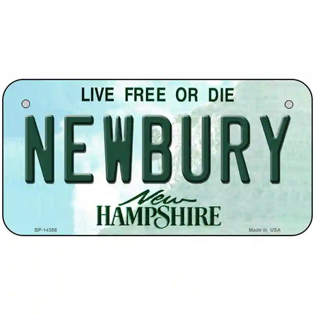 Newbury New Hampshire Novelty Metal License Plate 6" x 3" (BP)