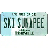 Ski Sunapee New Hampshire Novelty Metal License Plate 6" x 3" (BP)