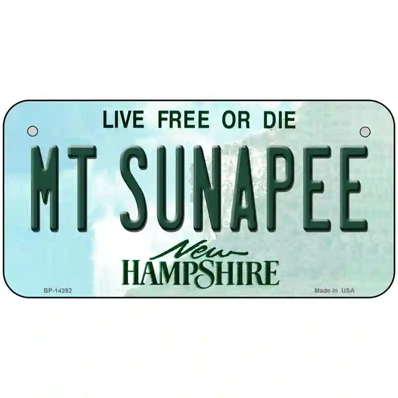 Mount Sunapee New Hampshire Novelty Metal License Plate 6" x 3" (BP)