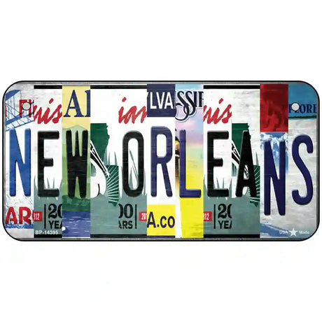 New Orleans License Plate Art Novelty Metal License Plate 6" x 3" (BP)