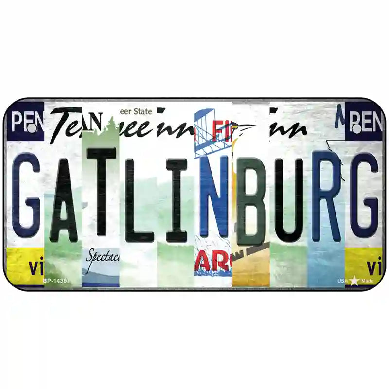 Gatlinburg License Plate Art Novelty Metal License Plate 6" x 3" (BP)