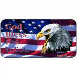 God Bless The USA Metal Novelty License Plate 6" x 3" (BP)