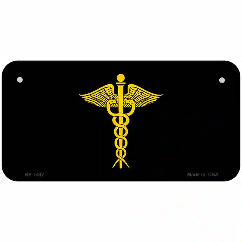 Caduceus Metal Novelty License Plate 6" x 3" (BP)