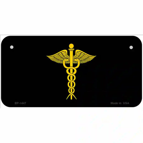 Caduceus Metal Novelty License Plate 6" x 3" (BP)