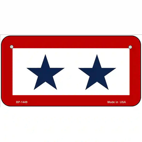 Blue Star Two Metal Novelty License Plate 6" x 3" (BP)