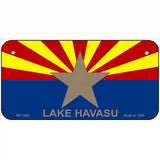 Lake Havasu Arizona State Flag Metal Novelty License Plate 6" x 3" (BP)