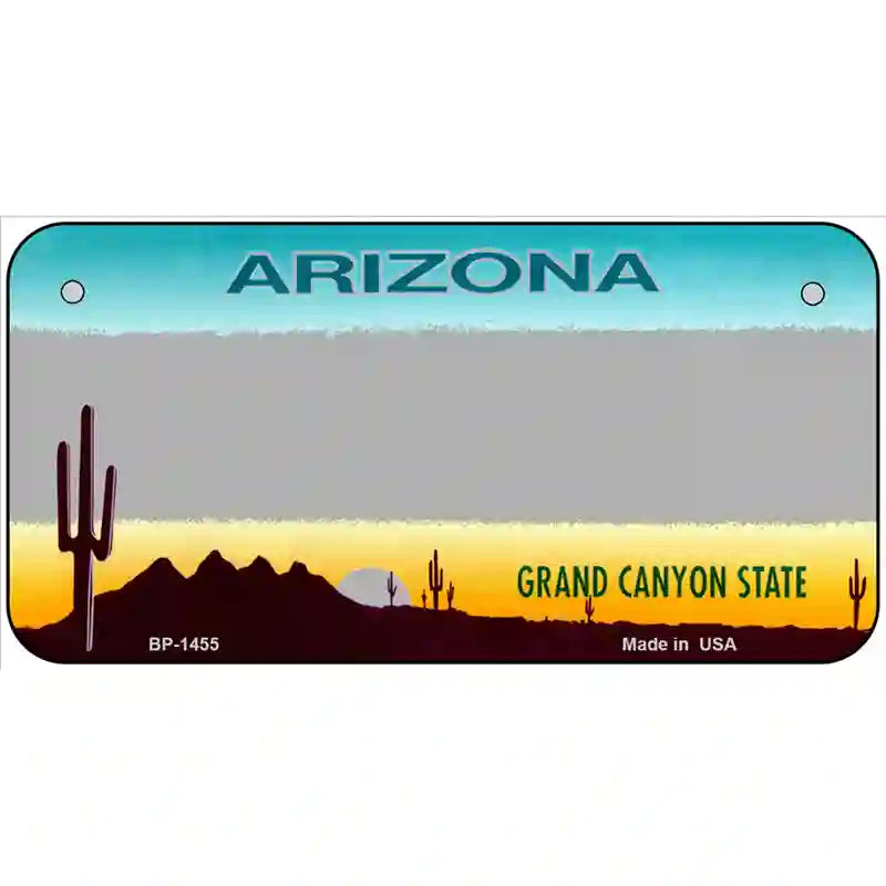 Arizona Gray State Blank Novelty Metal License Plate 6" x 3" (BP)