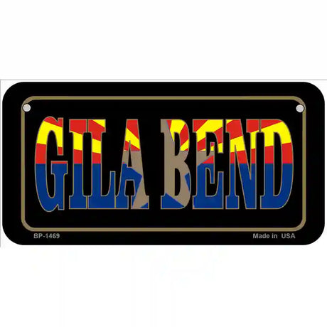 Gila Bend Arizona State Flag Metal Novelty License Plate 6" x 3" (BP)