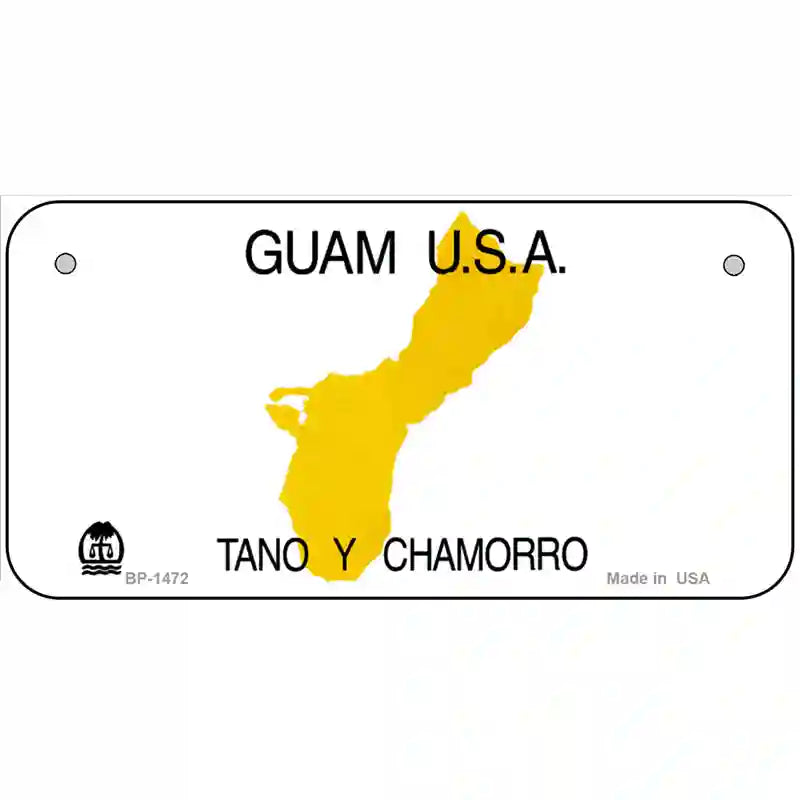 Guam Novelty State Metal License Plate 6" x 3" (BP)