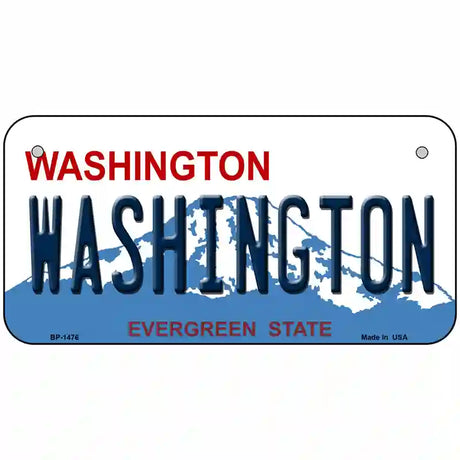 Washington State Novelty Metal License Plate 6" x 3" (BP)