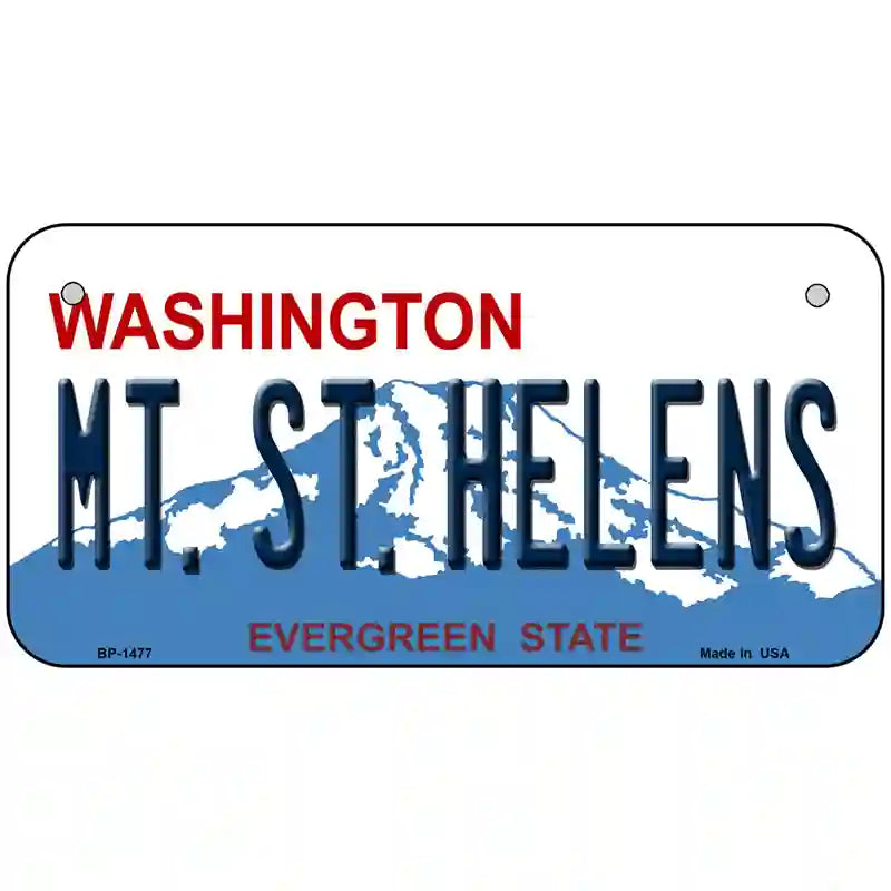 Mt St Helens Washington Novelty Metal License Plate 6" x 3" (BP)