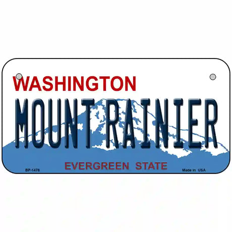 Mount Rainier Washington Novelty Metal License Plate 6" x 3" (BP)