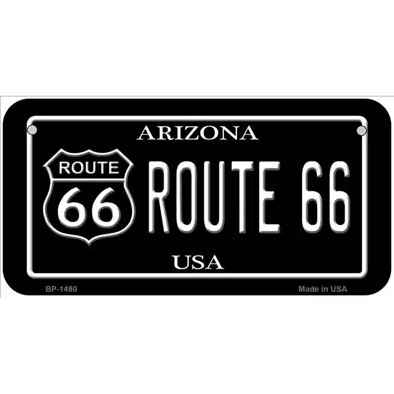 Route 66 Arizona Metal Novelty License Plate 6" x 3" (BP)