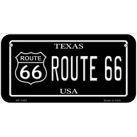 Route 66 Texas Metal Novelty License Plate 6" x 3" (BP)