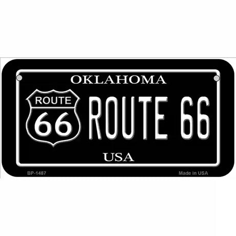 Route 66 Oklahoma Metal Novelty License Plate 6" x 3" (BP)