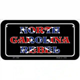 North Carolina Rebel Metal Novelty License Plate 6" x 3" (BP)