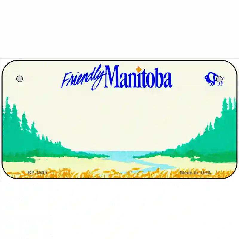 Manitoba Novelty Metal License Plate 6" x 3" (BP)