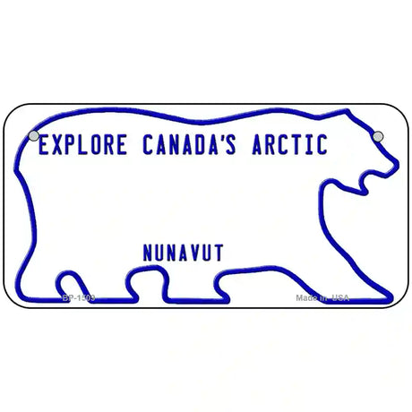 Nunavut Novelty Metal License Plate 6" x 3" (BP)