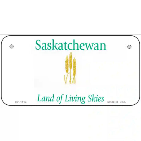 Saskatchewan Novelty Metal License Plate 6" x 3" (BP)