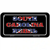 South Carolina Rebel Metal Novelty License Plate 6" x 3" (BP)