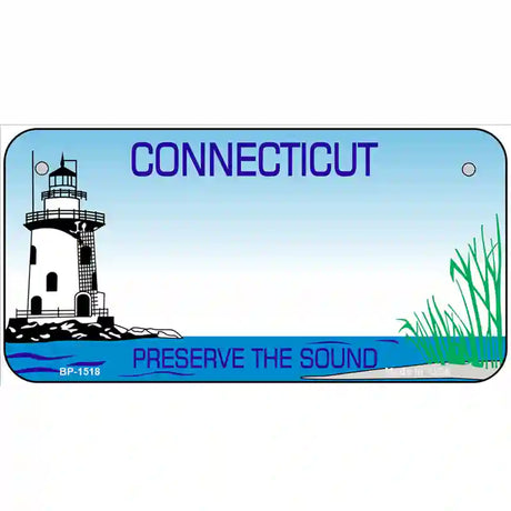 Connecticut Blank Preserve the Sound Novelty Metal License Plate 6" x 3" (BP)