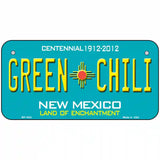 Green Chili New Mexico Metal Novelty License Plate 6" x 3" (BP)