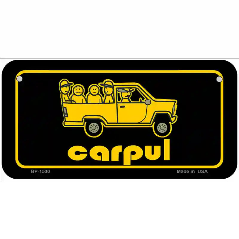 Carpul Metal Novelty License Plate 6" x 3" (BP)