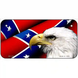 Confederate Flag Eagle Metal Novelty License Plate 6" x 3" (BP)