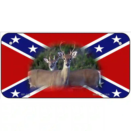 Rebel Deer Metal Novelty License Plate 6" x 3" (BP)