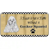 Pencil Sketch Cocker Spaniel Metal Novelty License Plate 6" x 3" (BP)