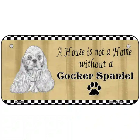 Pencil Sketch Cocker Spaniel Metal Novelty License Plate 6" x 3" (BP)