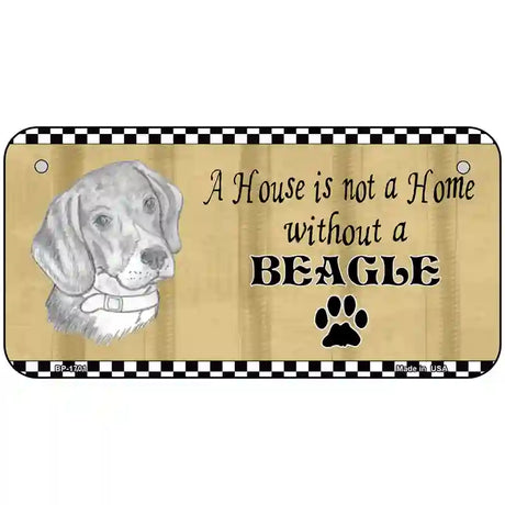 Pencil Sketch Beagle Metal Novelty License Plate 6" x 3" (BP)