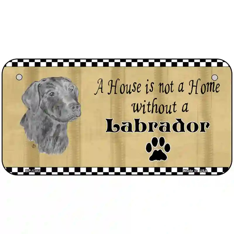 Pencil Sketch Labrador Metal Novelty License Plate 6" x 3" (BP)