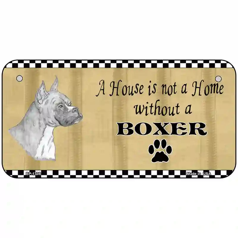 Pencil Sketch Boxer Metal Novelty License Plate 6" x 3" (BP)