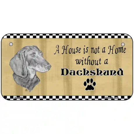 Pencil Sketch Dachshund Metal Novelty License Plate 6" x 3" (BP)